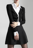 Layered Cardigan Shirt