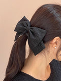 Kamel Jacquard Ribbon Hair Pin