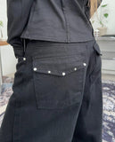 Eden Studded Curved Cotton Pants