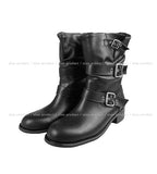 biker strap middle boots