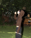 [MADE] Tutty Vintage Wood Slab Cropped Hood Zip-Up