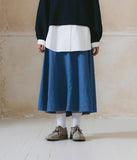 [AG.W] Belt Bloom Denim Skirt