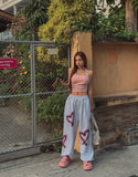Heart Spray String Training Pants