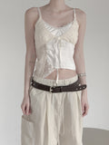 Lace Patchwork Strap Sleeveless