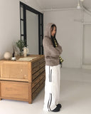 Pict Track Color Matching Cargo Pocket Pile Sweatpants