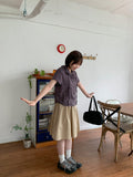 Cueheu Banding Flare Midi Skirt