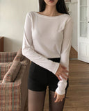 [U-BASIC] Glee Basic Brushed Boat Neck Long Sleeve