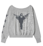 TAKE ME One-Shoulder Sweatshirt