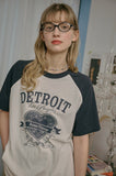 Detroit Raglan Short Sleeve Tee