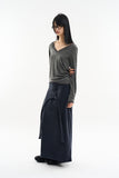 Panay sheer wide V-neck T-shirt