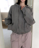 Moa Two Way Check Hood Zip-Up