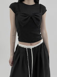 Keeper cap sleeve cropped T-shirt