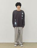 STAR 3 Henley Neck Long Sleeve T-Shirt