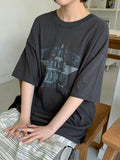 Ringing Star Printing Over Short Sleeve Tee