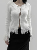 Fluon fringe cardigan