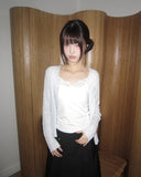 Maylin Lace V-neck See-through Cardigan
