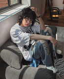 Funky Damage Wide Denim Pants