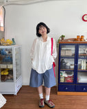 Lisons Summer Color See-through Long Sleeve Shirt