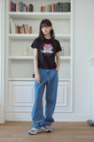 Cherry Bestie Crop Short Sleeve Tee