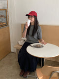Moei round wool short sleeve knit