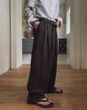 Royden Drape Two-Tuck Wide Slacks