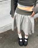 [MADE] Ruri Stripe Color Matching Banding Chiffon Double Midi Flare Skirt