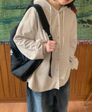 Nameko corduroy over hood shirt