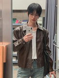 Shane Curved Leather Jacket