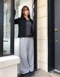 Rua Stud Banding Wide Training Jogger Pants