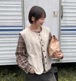 Atini Vintage Corduroy Button Vest