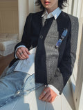 Weasel round tweed jacket