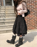 Mien Dot Layered Midi Skirt