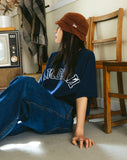 [AG.W] Applique Crop Half Tee
