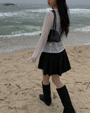Morning Eyelet Mini Flared Skirt