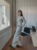 [U-BASIC] S/S White Cotton Wide Pants