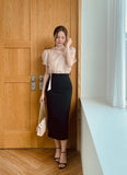 Byen Twist Scarf Short Sleeve Blouse