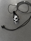Freshwater pearl net long necklace