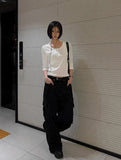 Skin Henley Neck Three Quarter Sleeve T-Shirt