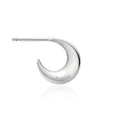H-edition Silver (W) Hollow Hoop Earrings