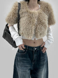 Fox short sleeve fur jacket