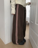Remo fleece track wide pants