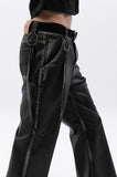 rockstern washing leather bootcut pants