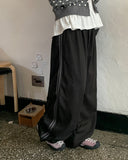 [BAONHAUS] Degins Line Color Matching Track Banding Wide Pants