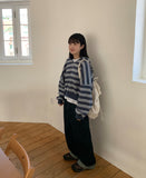 Koshiro Stripe Crop Hoodie