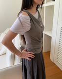 Hoen Drape One Off-Shoulder Sleeveless T-Shirt