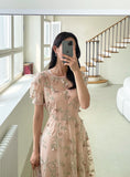 Sugar Puff Flower Lace One Piece