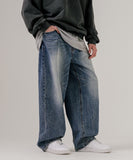 Need Dart Wide Blue Denim Pants