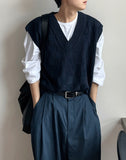 block knitted vest