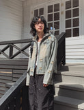 Tyrone Damage Hooded Denim Jacket