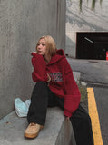 New York Embroidered Overfit Hoodie